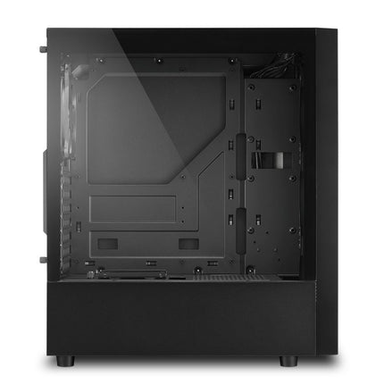 Case Sharkoon RGB Slider | ATX | Media Torre | Panel Vidrio Templado | RGB Frontal | Negro