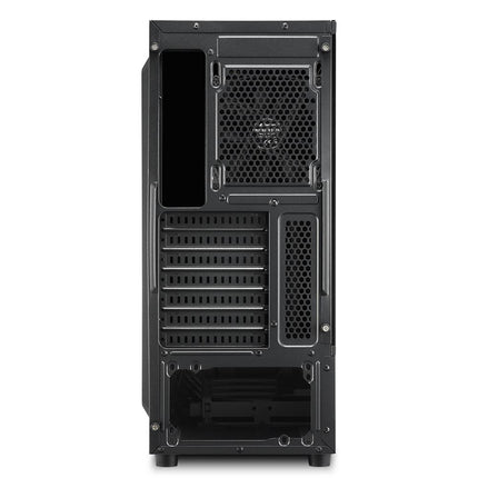 Case Sharkoon RGB Slider | ATX | Media Torre | Panel Vidrio Templado | RGB Frontal | Negro