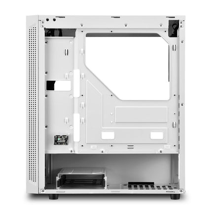 Case Sharkoon RGB Slider WH | ATX | Mid Tower | Línea RGB Frontal | Panel Lateral Vidrio Templado | Blanco