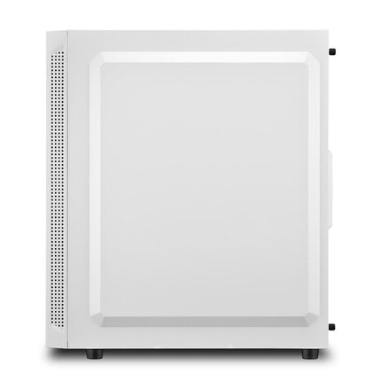 Case Sharkoon RGB Slider WH | ATX | Mid Tower | Línea RGB Frontal | Panel Lateral Vidrio Templado | Blanco