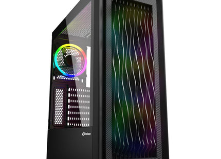 Case Sharkoon RGB Wave Media | ATX | 3x 120mm RGB | 1x 120mm RGB | Vidrio Templado | USB-C