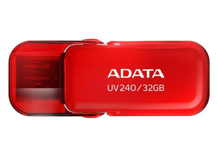 Memoria USB ADATA UV240 | 32GB | USB 2.0 | Rojo | Diseño retráctil