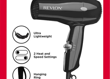Secadora Compact Styler Revlon RVDR5034N3 | Para secar y estilizar tu cabello con potencia en tamaño portátil