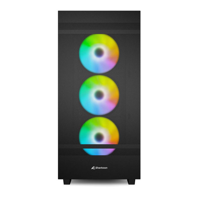 Case Sharkoon Rebel C50 RGB | ATX | Mid Tower | 4 Ventiladores RGB | Vidrio Templado | Negro