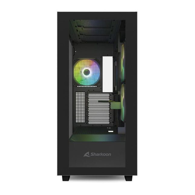 Case Sharkoon Rebel C60 RGB | ATX | Media Torre | Vidrio Templado | 4 Ventiladores RGB | Negro