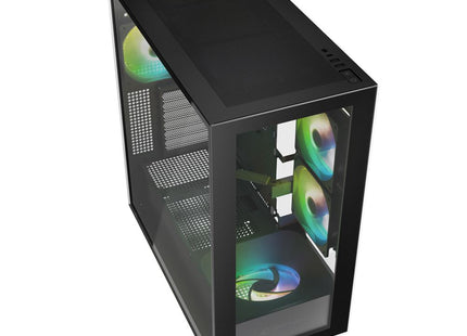 Case Sharkoon Rebel C60 RGB | ATX | Media Torre | Vidrio Templado | 4 Ventiladores RGB | Negro
