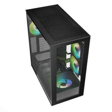 Case Sharkoon Rebel C60 RGB | ATX | Media Torre | Vidrio Templado | 4 Ventiladores RGB | Negro
