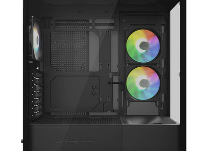 Case Sharkoon Rebel C60 RGB | ATX | Media Torre | Vidrio Templado | 4 Ventiladores RGB | Negro