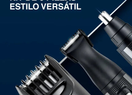 Kit Recortador de Barba Remington The Works MB906 | Recortadora Ajustable | Afeitadora Rotativa | Precisión Total | Hasta 45 Min Inalámbrico