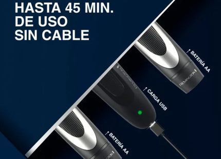 Kit Recortador de Barba Remington The Works MB906 | Recortadora Ajustable | Afeitadora Rotativa | Precisión Total | Hasta 45 Min Inalámbrico