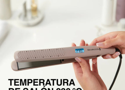 Plancha Alisadora Remington Húmedo y Seco S27A (110) F | Sensor Inteligente | Cerámica Anti-Frizz | Hasta 230 °C | Pantalla Digital