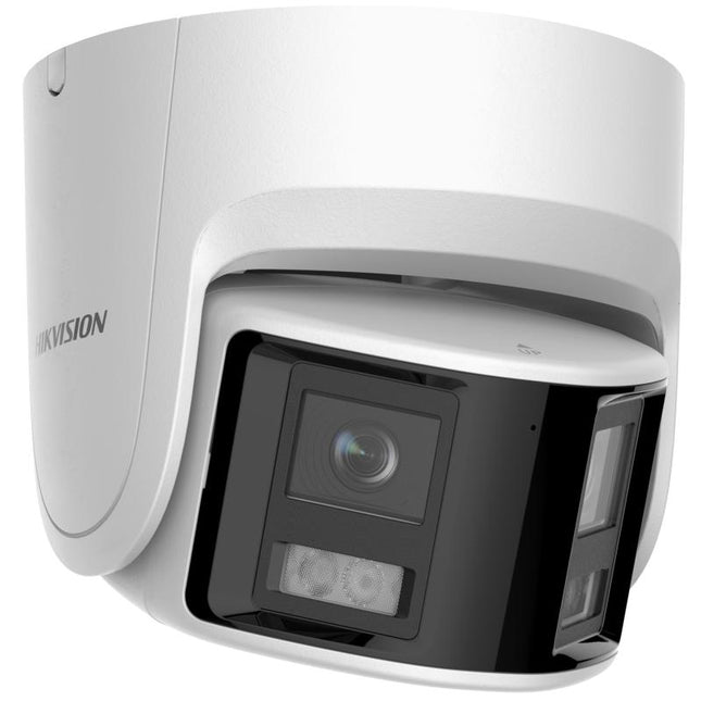 Cámara turret panorámica Hikvision DS-2CD2347G2P vista frontal con lente dual 180 grados