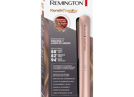 Plancha Remington Keratin Therapy, S8599-110F
