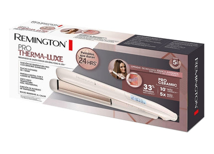 Plancha Remington ProThermaluxe S9100 | Temperatura Inteligente OPTIHeat | Placas PROCerámica 1" | Calentamiento Rápido 15s | Apagado Automático