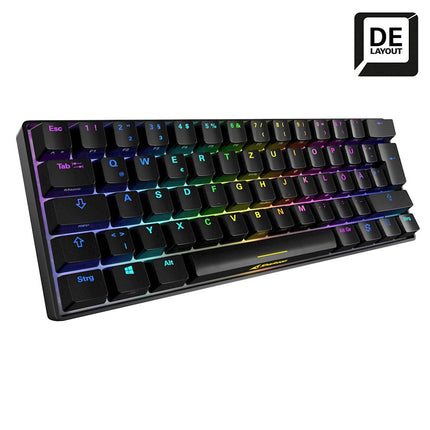 Teclado Gaming RGB Sharkoon Skiller SGK50 S4 TKL | Mecánico | Switch Rojo | Alámbrico USB | Inglés