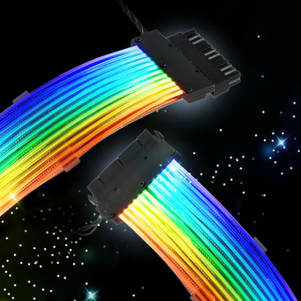 Cable de Extensión Sharkoon Shark XTend 24 | 24 pines | Fuente ATX | Gestión de cables | Negro