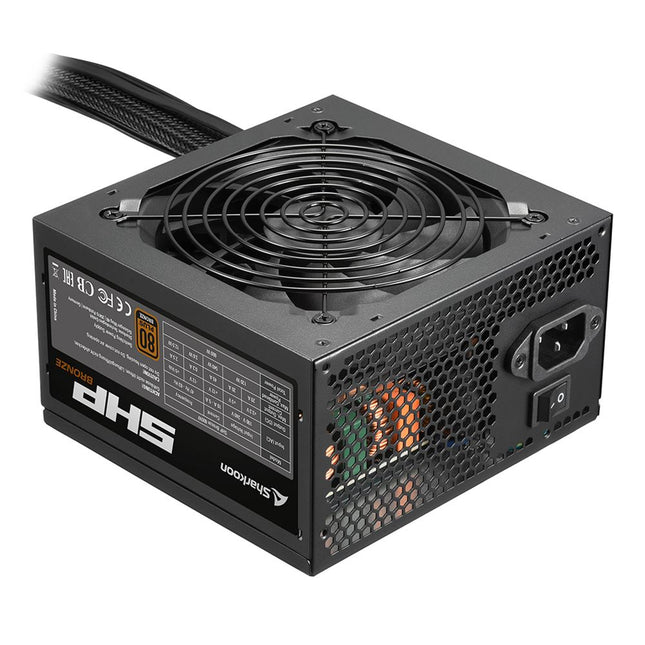 Fuente de Poder Sharkoon SHP Bronze | 600W | 80 PLUS Bronze | ATX | Negra