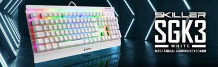 Teclado Gaming Sharkoon Skiller SGK3 | Mecánico | Iluminación RGB | USB | Inglés