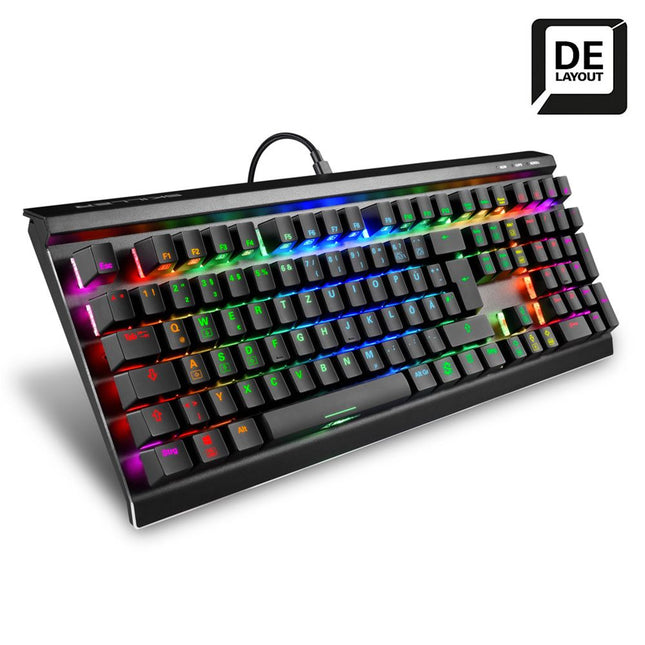 Teclado Gaming Sharkoon Skiller SGK60 | Mecánico | Switch Blanco | RGB | Layout Inglés | USB Cableado