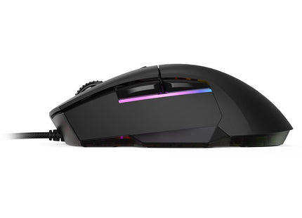 Mouse gaming Sharkoon SGM50W vista superior con botones y scroll wheel detallados