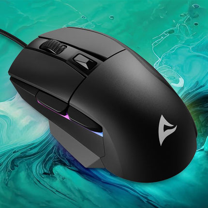 Mouse Gaming Sharkoon SGM35 | Alámbrico | RGB | 6400 DPI | 6 Botones | Ergonómico