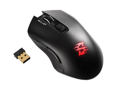 Vista lateral derecha mouse gaming SGM3 mostrando diseño ergonómico