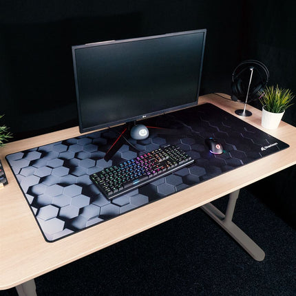 Mouse Pad Sharkoon Skiller SGP30 Big Hex | XL | Superficie Textil | Base Antideslizante | Diseño Hexagonal | 900×400mm
