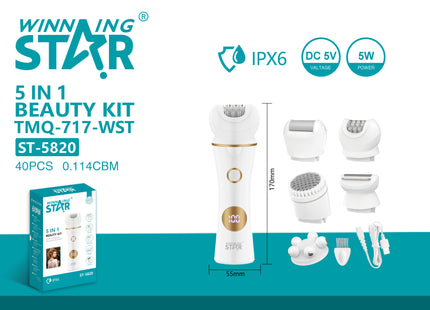 Winning Star Kit de Aseo Personal 5 en 1 IPX6, ST-5820