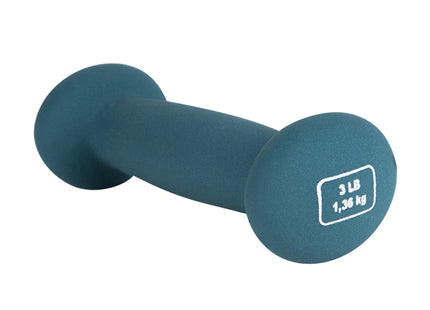 Stingray mancuerna metalica cubierta con neopreno color verde -SFMAN-3LB