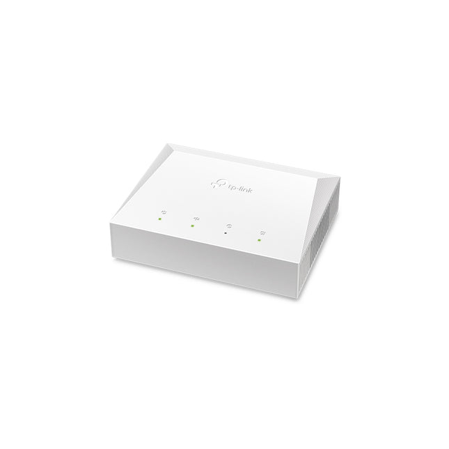 Convertidor fibra óptica TP-Link XZ000-G7 vista lateral con especificaciones técnicas