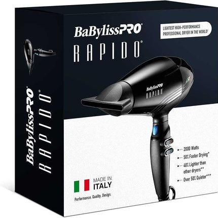 Secadora BaByliss Ferrari Rápido | Alta Potencia | Diseño Profesional | Tecnología Avanzada
