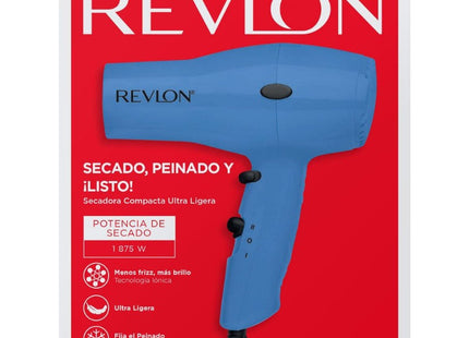 Secadora de Viaje Celeste 1875W Revlon | Para secar tu cabello donde sea con estilo y practicidad