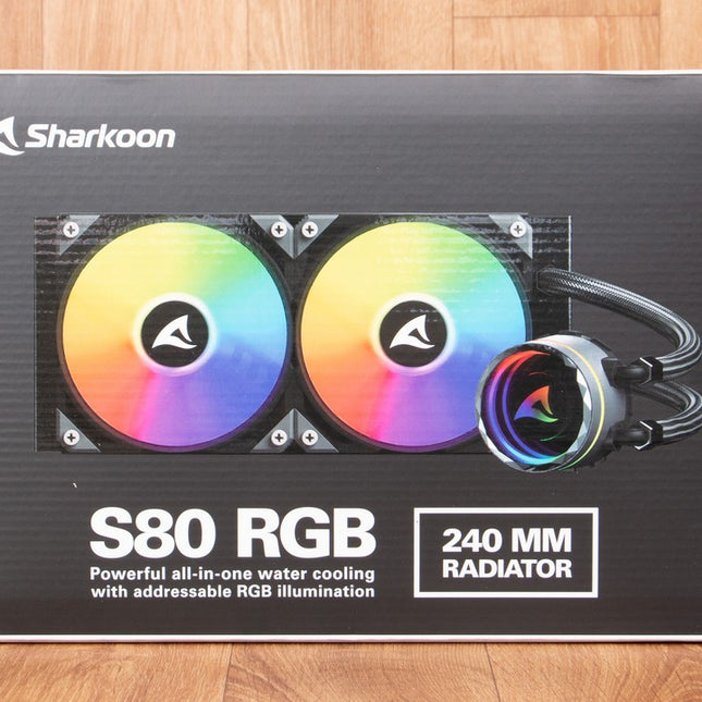 Enfriamiento Líquido Sharkoon S80 RGB AIO | 240mm | RGB | Logotipo giratorio | Compatibilidad Intel & AMD