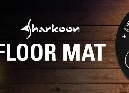 Alfombrilla Sharkoon para Silla | Protección de Suelo | Antideslizante | Redonda | 120cm | Negra