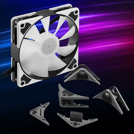 Abanico Gaming Sharkoon Silentstorm 120 PWM RGB | 120mm | Silencioso | 9 LED RGB Direccionables | Blanco y Gris