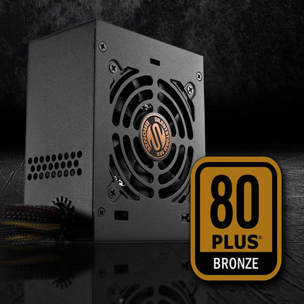 Fuente de Poder Sharkoon SFX Bronze 450W | Certificación 80 PLUS Bronze | Formato SFX | Ventilador 80mm | Cableado Fijo