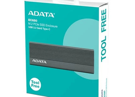 Encapsulador SSD ADATA EC680 | USB-C 3.2 Gen2 | 10Gbps | Compatible con M.2 PCIe NVMe 2230/2242 | EC680-CCGY
