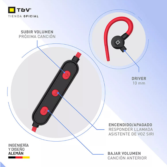 Audífono Thonet & Vander VR10 | Inalámbrico | Bluetooth | Sonido Estéreo