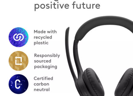 Logitech Zone 300 auriculares inalámbricos vista superior diadema