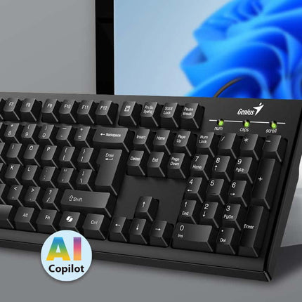 Teclado Genius Smart KB-100 | USB | Español | Diseño Delgado | Color Negro