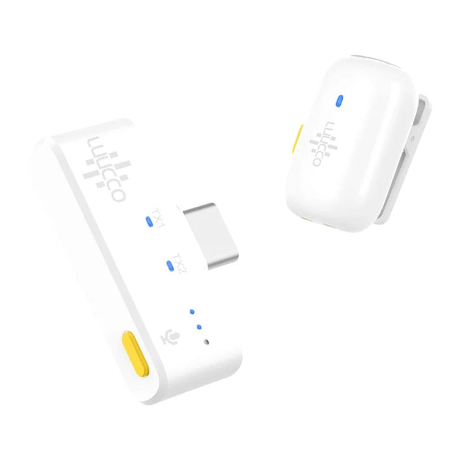 Luucco Micrófono Inalámbrico USB-C Blanco, MiniPods-K1