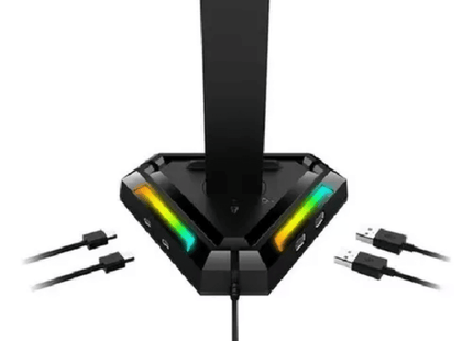 Soporte para Headset Genius GX-UH100 | Soporte Vertical | Iluminación RGB | Estructura Antideslizante | USB