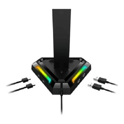 Soporte para Headset Genius GX-UH100 | Soporte Vertical | Iluminación RGB | Estructura Antideslizante | USB