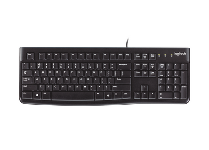 Teclado Logitech K120 | Alámbrico USB | Diseño Resistente | Inglés