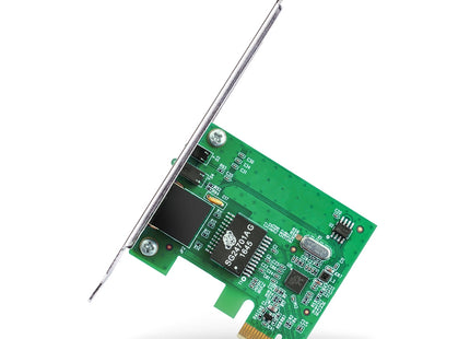 Adaptador de red Gigabit PCI Express TP-Link TG-3468 vista frontal con puerto RJ-45