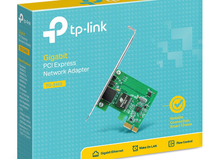 Tarjeta de red TP-Link TG-3468 vista posterior mostrando conectores PCI Express