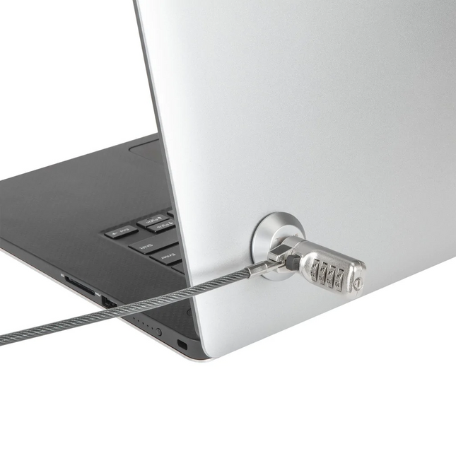 Adaptador de ranura para bloqueo de tableta Targus ASP001GLX vista frontal con mecanismo de seguridad