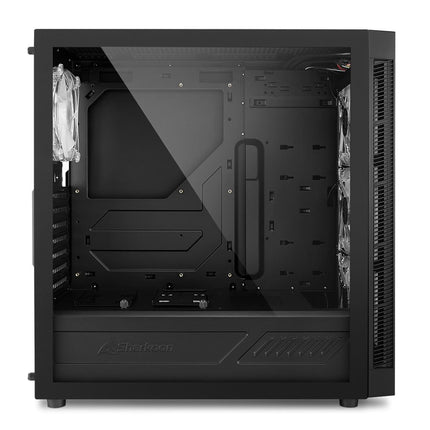 Case Sharkoon Gaming TG5 Pro RGB | Media Torre | Panel de Vidrio Templado | 3 Ventiladores RGB | Negro