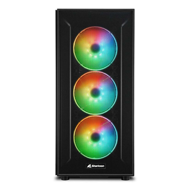 Case Sharkoon TG6M RGB | ATX | Mid Tower | 4 Ventiladores RGB | Vidrio Templado | Negro