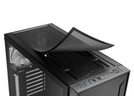 Case Sharkoon TG6M RGB | ATX | Mid Tower | 4 Ventiladores RGB | Vidrio Templado | Negro